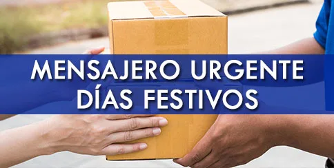 mensajero envio urgente festivo
